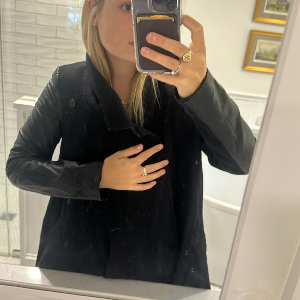 Black all saints coat